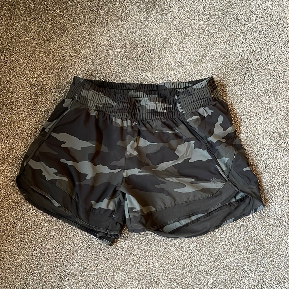 Camo athleta running shorts